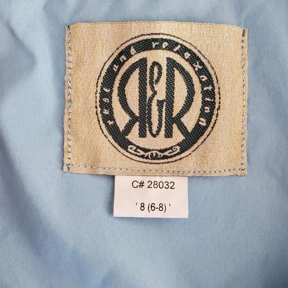 Blue hooded windbreaker size 8 - Picture 6 of 8